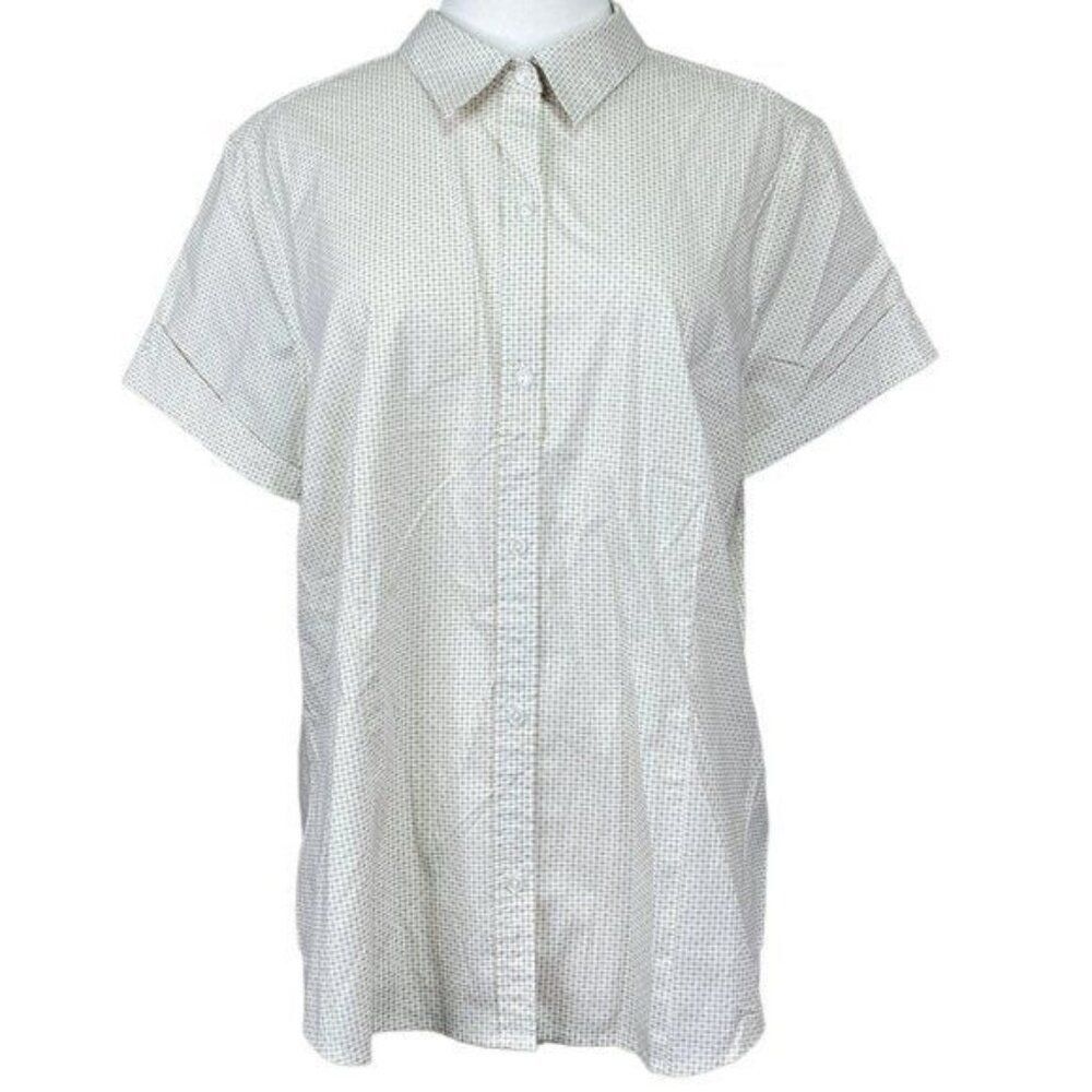 Liz Claiborne Button Front Blouse Size Extra Large